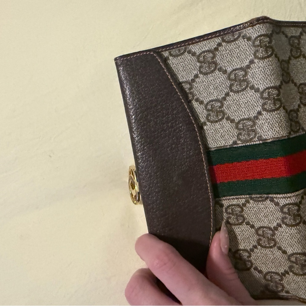 Gucci Brown Monogram Continental Wallet - Picture 2 of 6